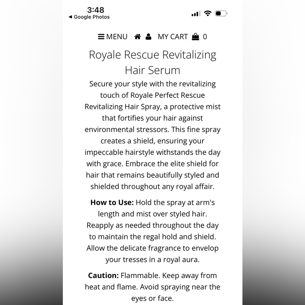 Royal Rescue Revitalizing Hair Spray 100 ml 3.38 fl oz New - Picture 5 of 6